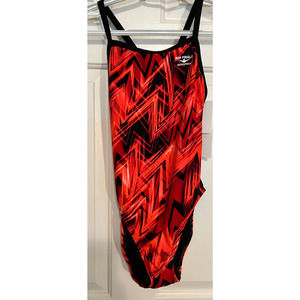 The Finals Endurotech One Piece Red Butterfly Back Swimwear‎ NWT Size 32/XS